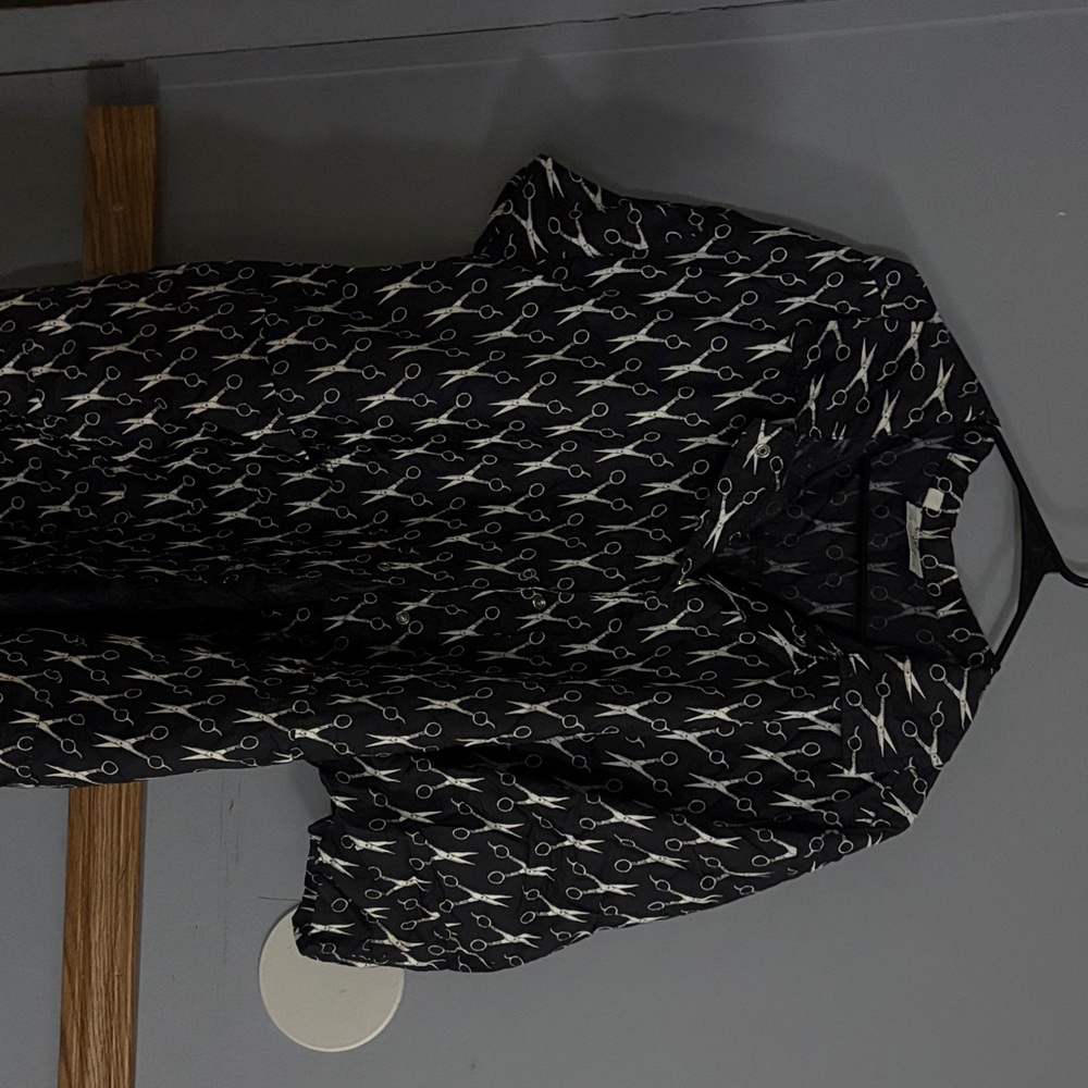 Black and White Patterned Men's Shirt